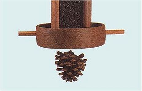Songbird Lantern Bird Feeder Replacement Bowl & Pine Cone